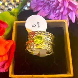 💎💎Green Quartz 💎& 2 tone Spinner Ring💍💎🦋⭐️